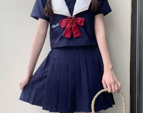 日系可爱jk制服裙正版套装学院风原创海军水...