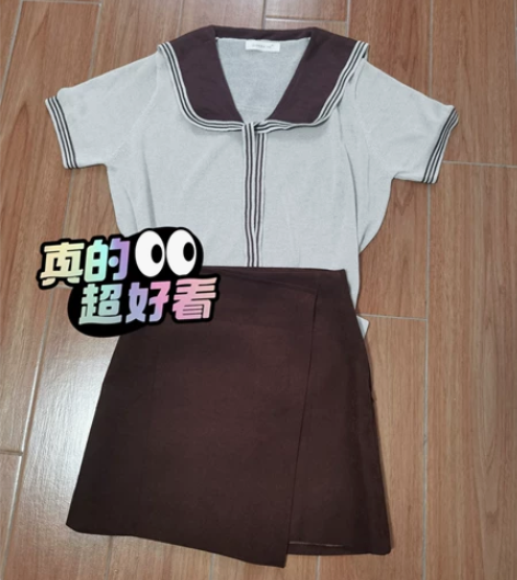 套装，衣服针织衫 海军风日韩风可爱风，全新...