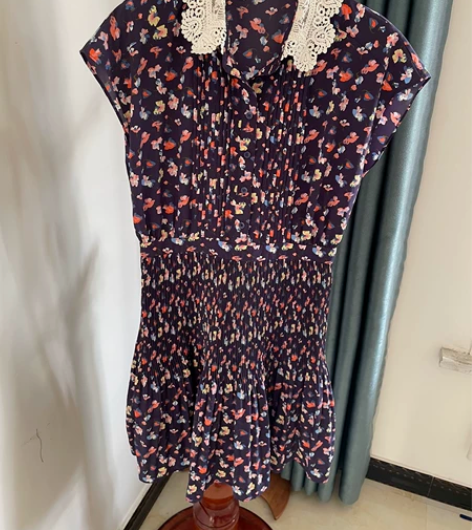 田园可爱风褶皱连衣裙 超级喜欢这个裙子,无...