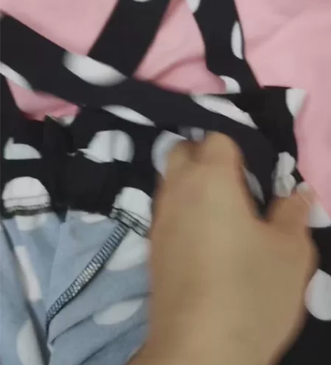 黑色波点连体裤M码质量好      买了就...