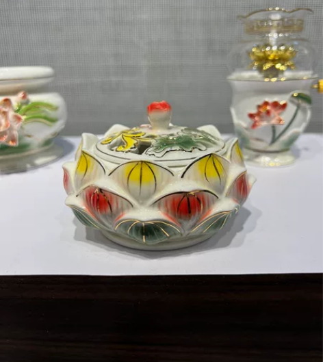 全新 熏香炉 纯手工工艺精美陶瓷创意莲花 ...