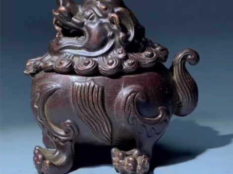 急售  爷爷高价收的狮子香薰炉茶台民俗老货...