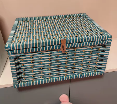 藤编竹炭带锁收纳箱 大号 包邮 淘宝购买 ...