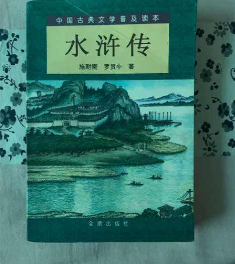 水浒传上下册，全书文言文，只有略微磨损 感...