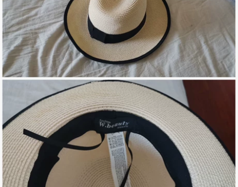 图一女士草帽，几乎全新 图二全新女士渔夫帽...