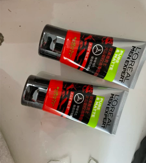包邮欧莱雅男士火山岩洗面奶控油抗痘淡化痘印...
