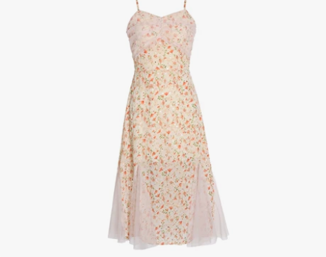 「莫奈花园」法式甜美连衣裙2021春秋新款...