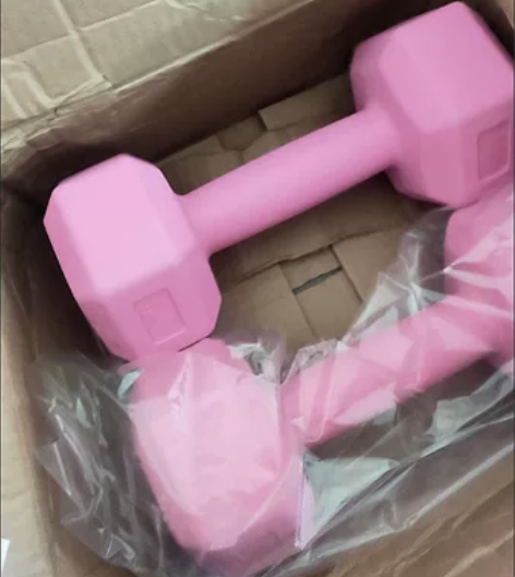 朋友开店搬迁清全新彩色六角哑铃女士小哑铃家...