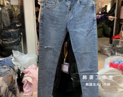 韩国现货2020春季新款 松紧腰弹力显瘦破...