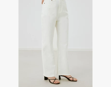 HeyDress白色牛仔裤女2022夏季新...