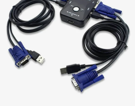 切换器VGA2口电脑显示器鼠标键盘二进1出...