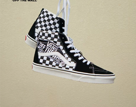 Vans范斯官方 SK8-Hi黑白棋盘格拼...