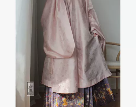 北渚原创喵喵喜乐会明制立领长衫马面汉服女春夏