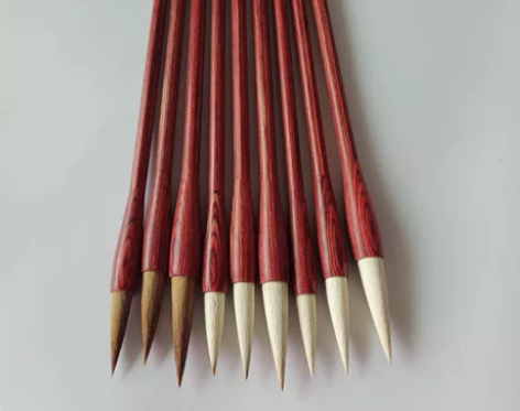 精致红木狼羊兼毫毛笔和羊毫狼毫大中小号毛笔...