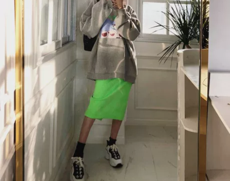 高腰半身裙秋冬2020韩国简约气质显瘦中长...