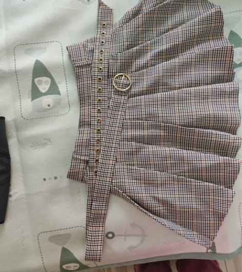 ?新款千鸟格高腰显瘦百褶裙短裙小清新ch…...