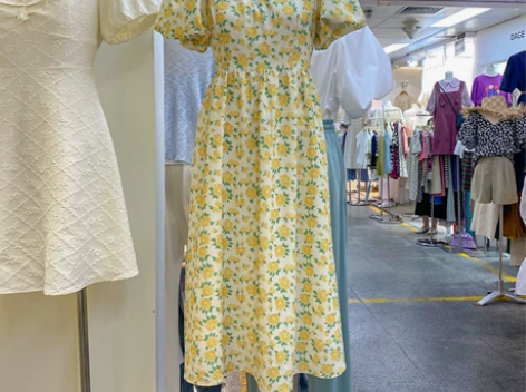 设计感小众港风复古夏季减龄连衣裙女2022...