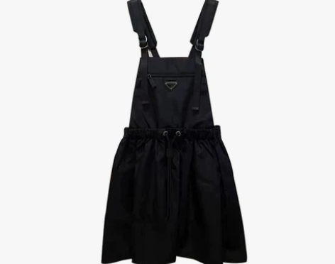 ?工装风机能尼龙辣妹背带连衣裙女夏季大摆短...