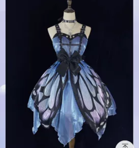星辰幻想 蝴蝶效应Lolita 水晶蝶长款...
