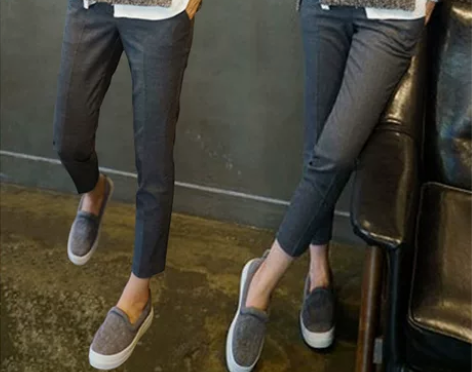 2021裤子女春夏显瘦小脚西装裤高腰九分休...