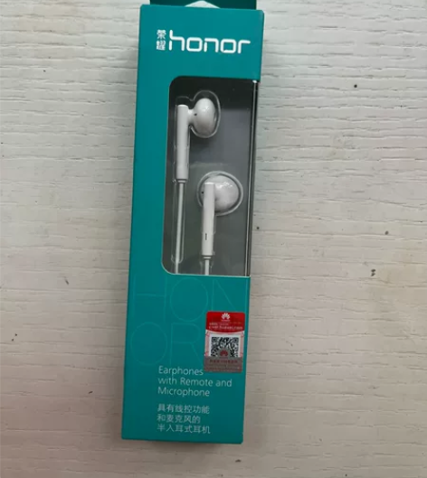荣耀半入耳式耳机，3.5mm接口，全新未拆...