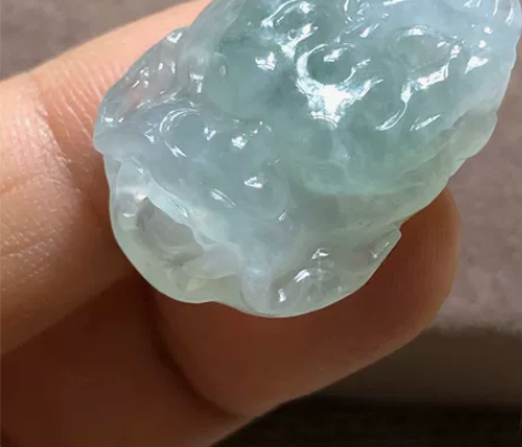 翡翠A货玉石玉雕文玩收藏 冰胶 精雕冰种龙...