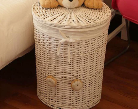 藤编脏衣篮玩具收纳箱家用脏衣服篓放衣服的收...