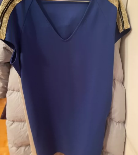 【特价九九新】深蓝色连衣裙 145以内都能...