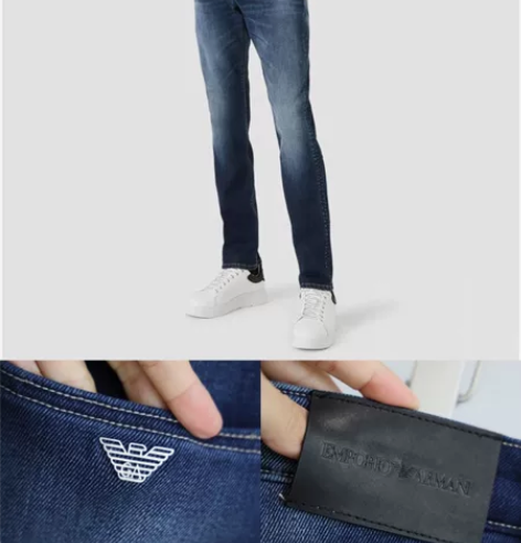全新正品ARMANI阿玛尼秋冬微弹牛仔裤 ...