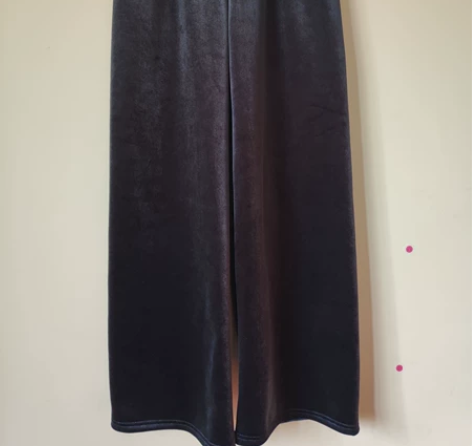 加绒加厚丝绒裤阔腿裤女秋冬季高腰宽松阔腿裤...