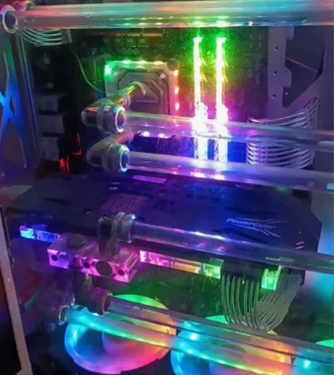 小鲸鱼g1机箱通用水道板和水泵 +cpu冷...