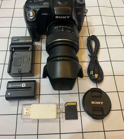 索尼A450单反相机带原装18-55镜头和...