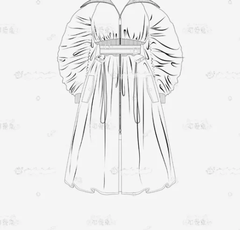 服装款式图代画 CDR绘制 PS上色 ...