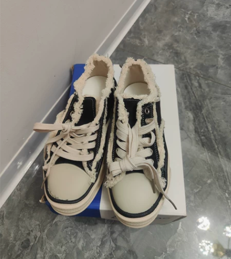 时尚小香风帆布鞋女低帮韩版百搭 36码正码...