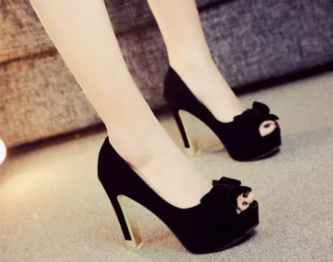 新品韩版春夏鱼嘴单鞋2018超高跟鞋防水台...