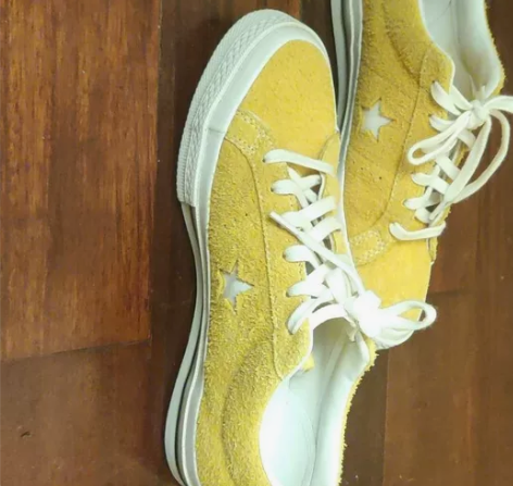 匡威one star 黄色 几乎全新有购物...