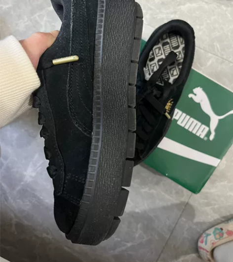 PUMA彪马厚底板鞋休闲鞋松糕鞋运动鞋女黑...