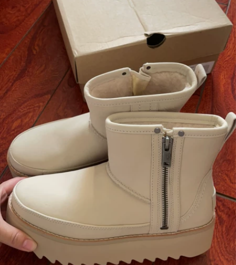 全新UGG专柜正品女士厚底瑞贝尔骑行雪地靴...