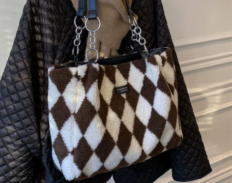 毛绒包包女包2022新款高级感质感毛毛大容...