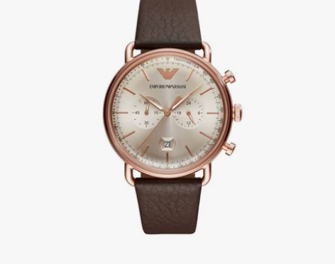 ARMANI阿玛尼手表男时尚休闲皮表带男士...