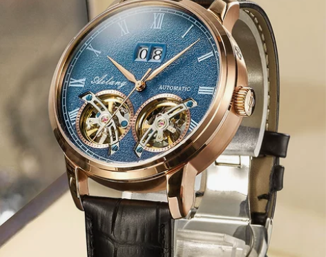 霸气特种兵正品个性镂空双陀飞轮全自动机械表...