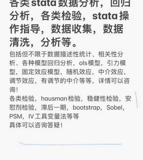 stata 指导答疑 回归分析 实证分析 ...