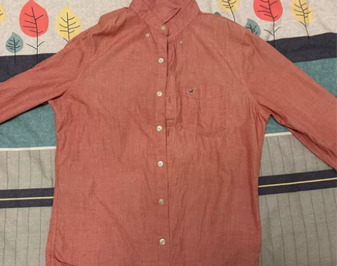 hollister男士长袖衬衫 s号码