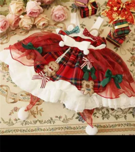 出西子酱圣诞节背带裙,只买了裙子加绒款,穿...