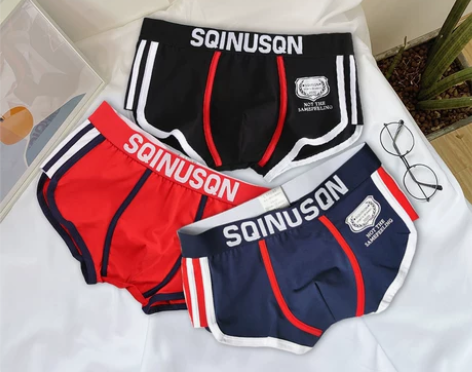 短裤男 男装短裤男士内裤纯棉平角裤男学生潮...