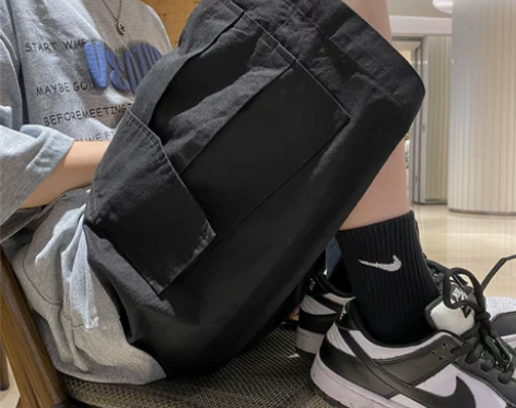 @方少男装 夏季港风宽松大口袋工装短裤男i...