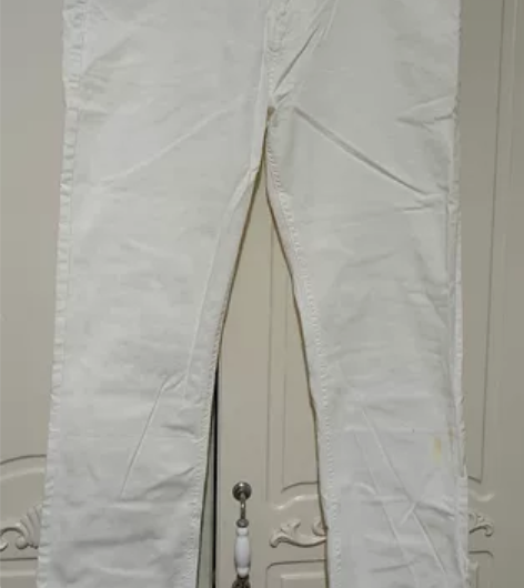 男士白色直筒休闲裤，买来没穿没洗过，吊牌在...