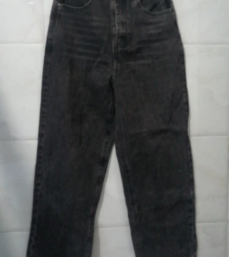 阔腿牛仔裤女裤，显腿直，高腰68cm，无弹...