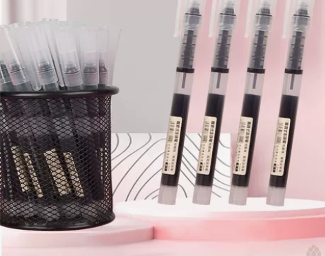 中性笔批发巨能写全针管笔拔帽款学生签字专用...