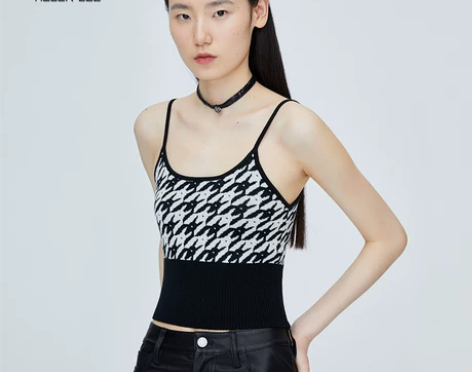 薇娅推荐 李鸿雁设计师联名款 千兔格吊带修...